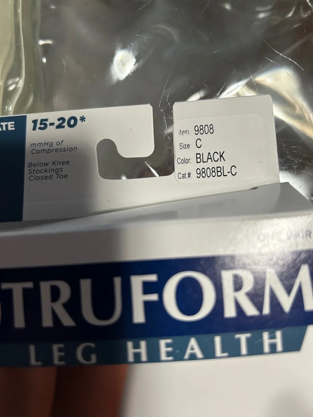 Truform Medical Compression Knee-High Socks for Women - Black
